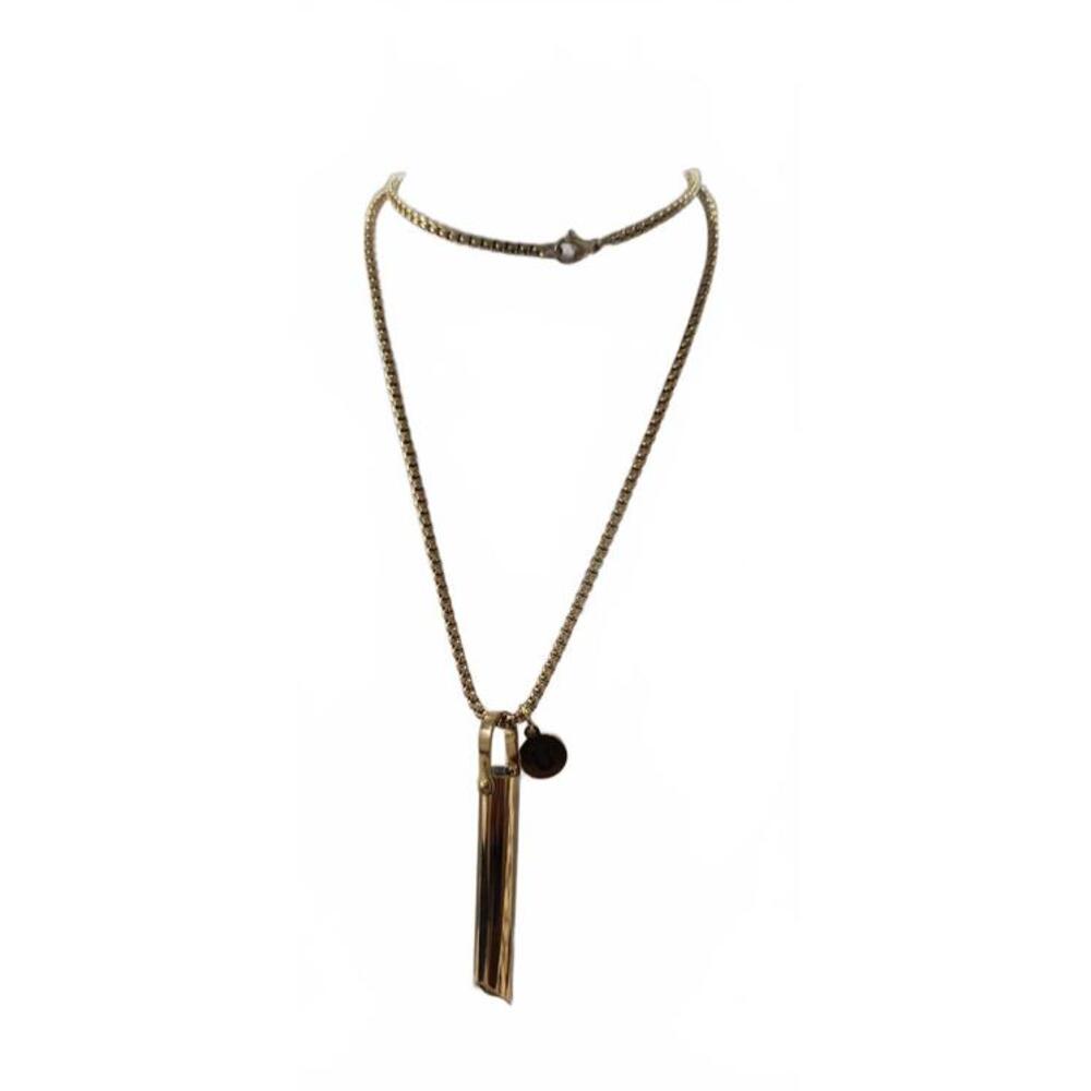Stainless Steel Mindfu;l Breating Necklace Anxiety Relief